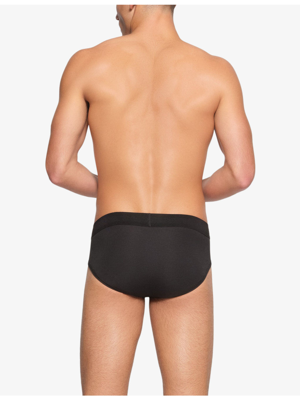 Branded-waistband pack of three stretch-cotton briefs - 3