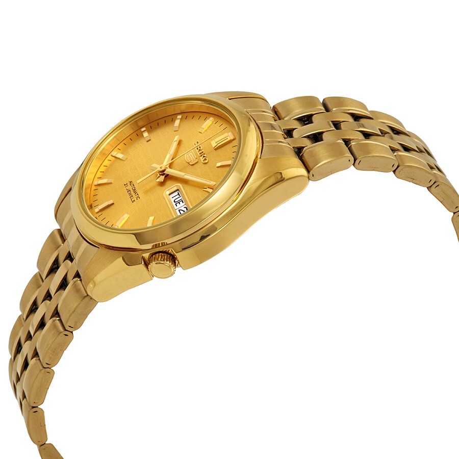 Seiko - Seiko Series 5 Automatic Gold Dial Men's Watch SNK366 - 2
