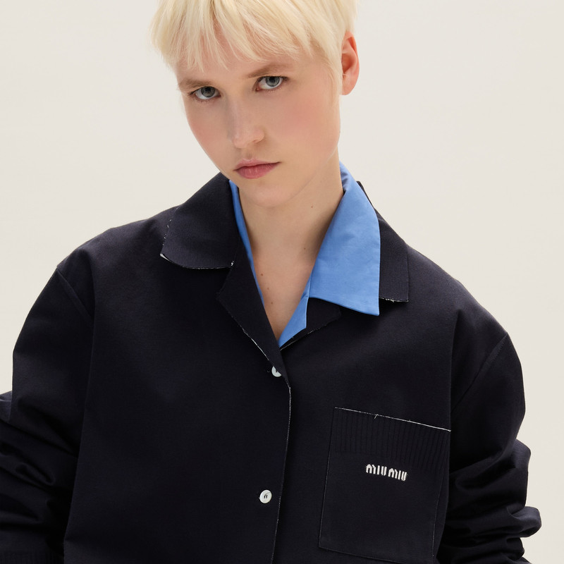 Knit and poplin shirt 6