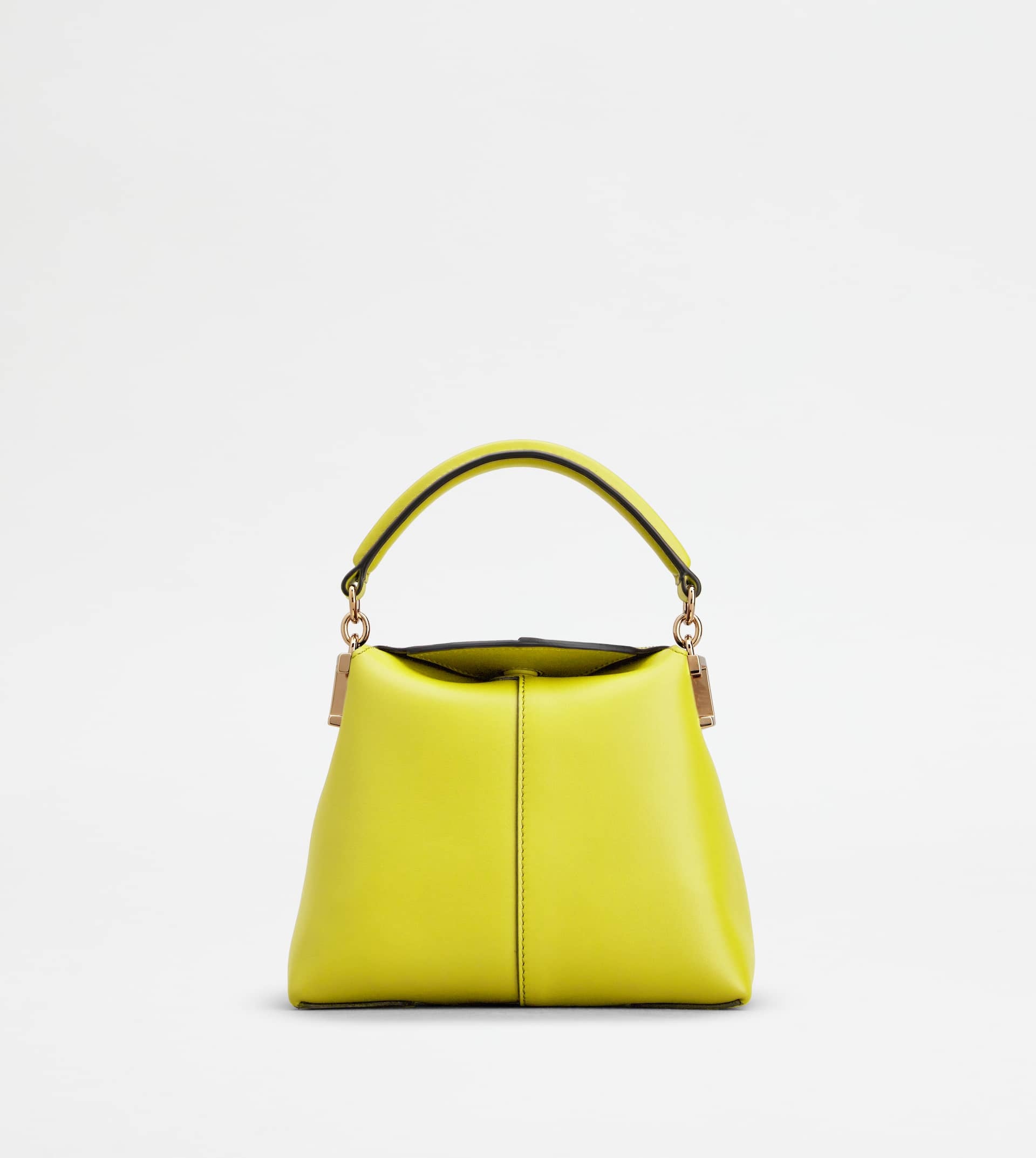 TOD'S T CASE TOTE MESSENGER BAG IN LEATHER MICRO - YELLOW - 1