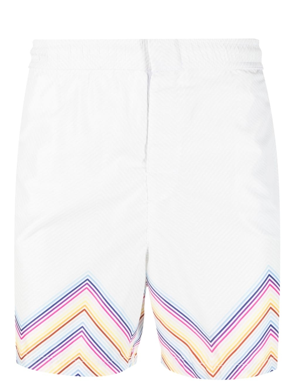 zig-zag print beach shorts - 1