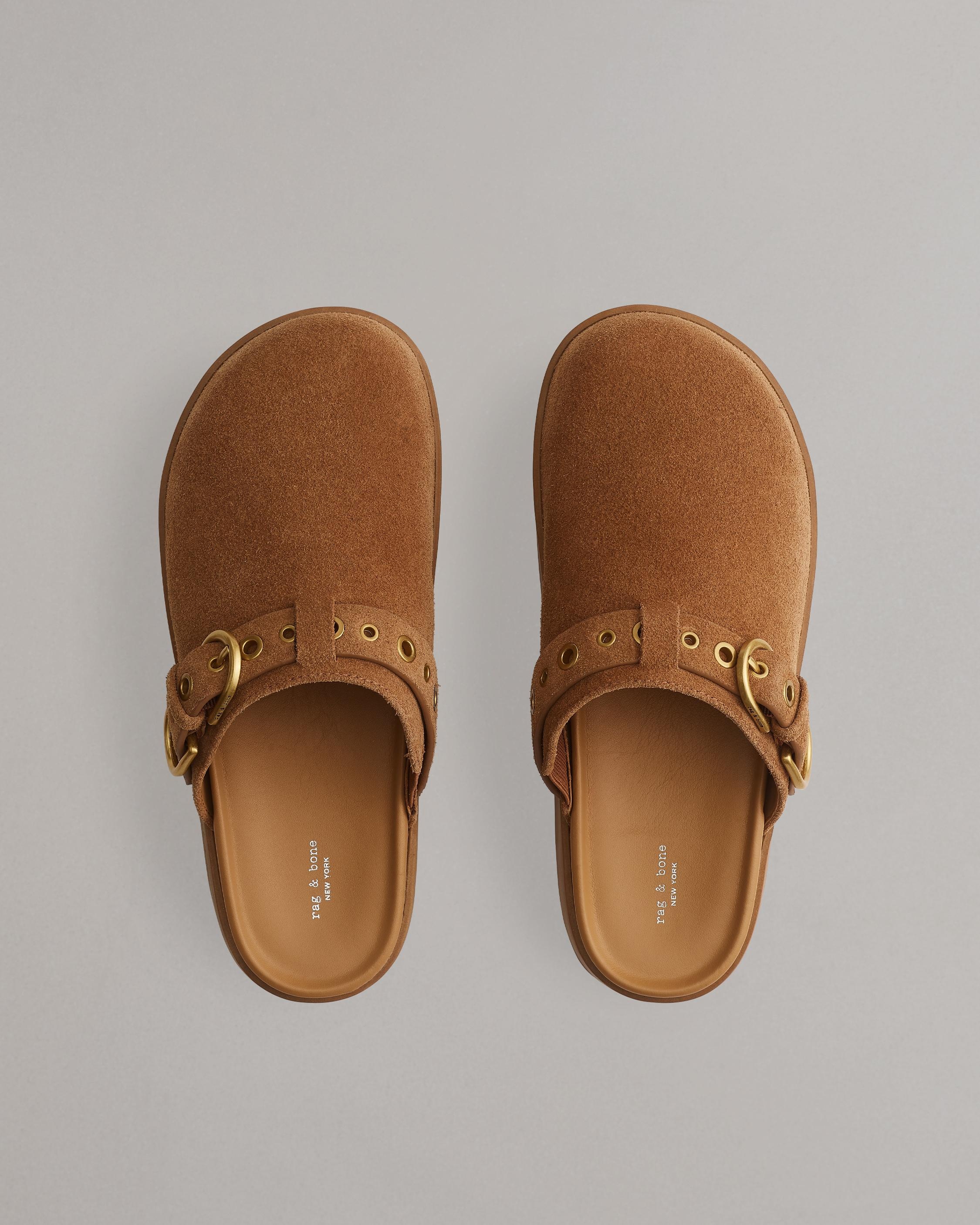 Geo Suede Platform Mules - 4