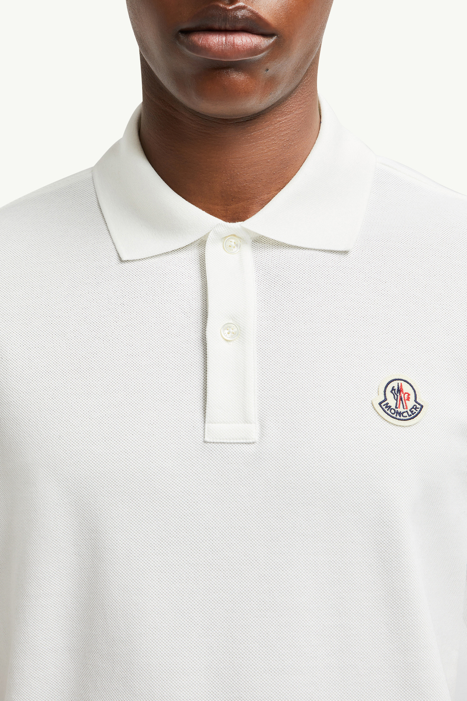 Striped Trim Cotton Piquet Polo Shirt - 6