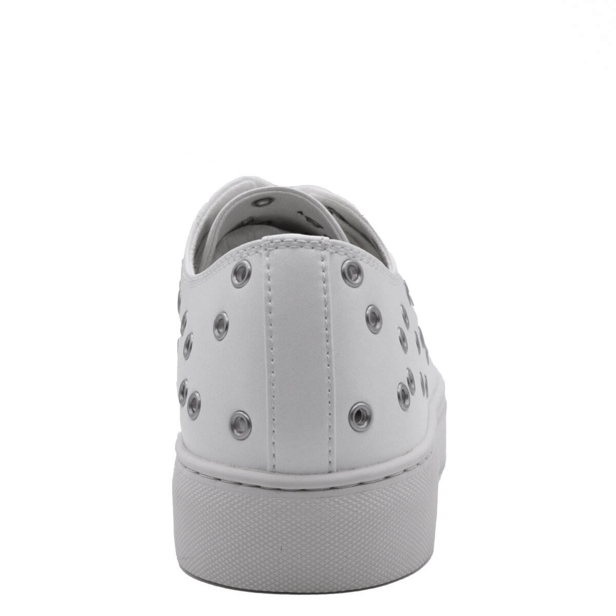 Eyelets Low Top Sneakers in White - 4