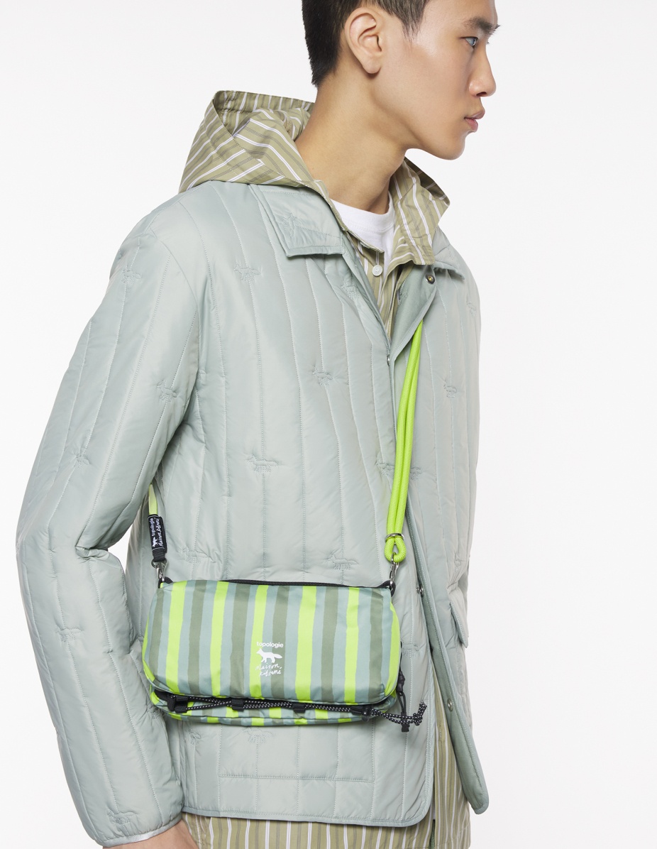 MAISON KITSUNE X TOPOLOGIE STRIPED BOTTLE BAG - 3
