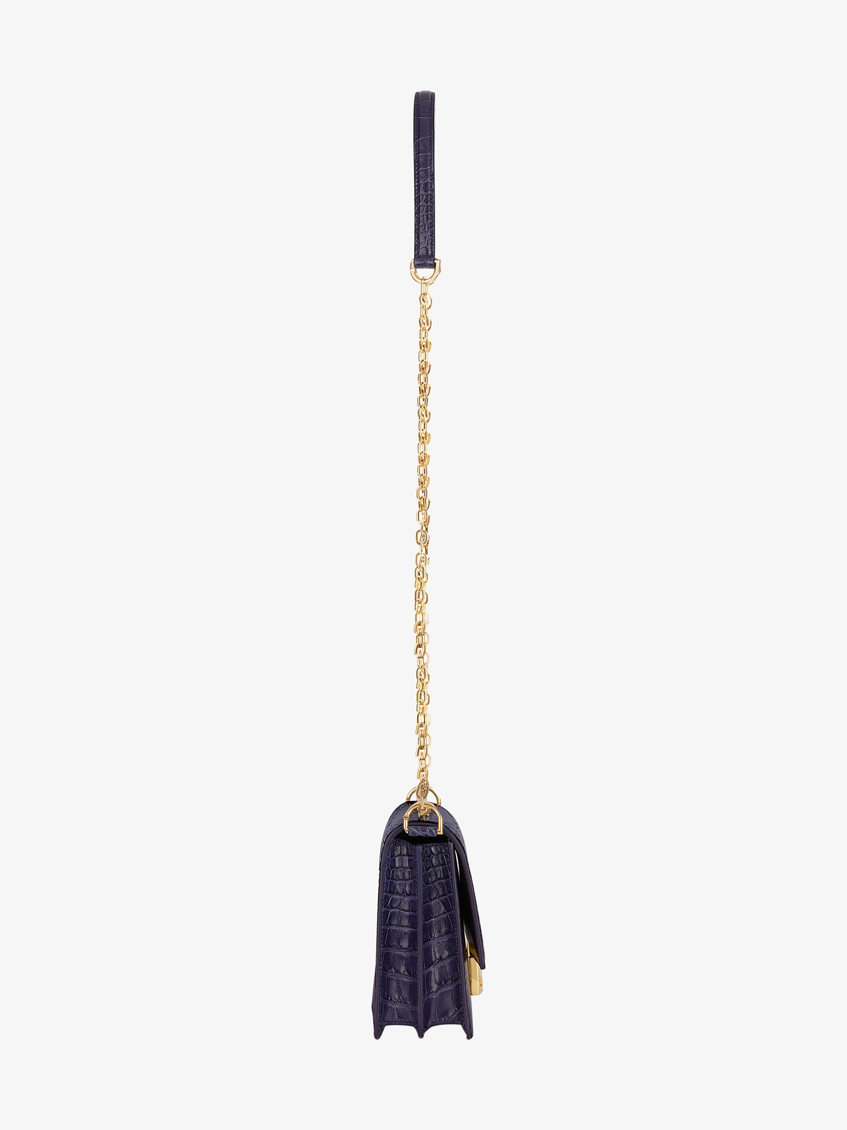 MEDIUM 4G BAG IN ALLIGATOR WITH CHAIN - 4