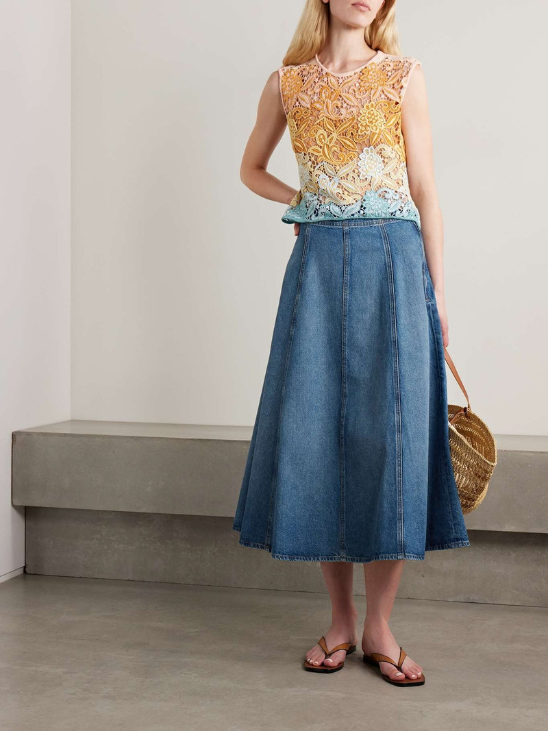 ULLA JOHNSON The Uma denim midi skirt Blue outlook