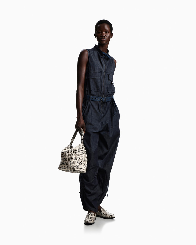 LIGHTWEIGHT DENIM JUMPSUIT WITH EMBROIDERY ON THE POCKET 2