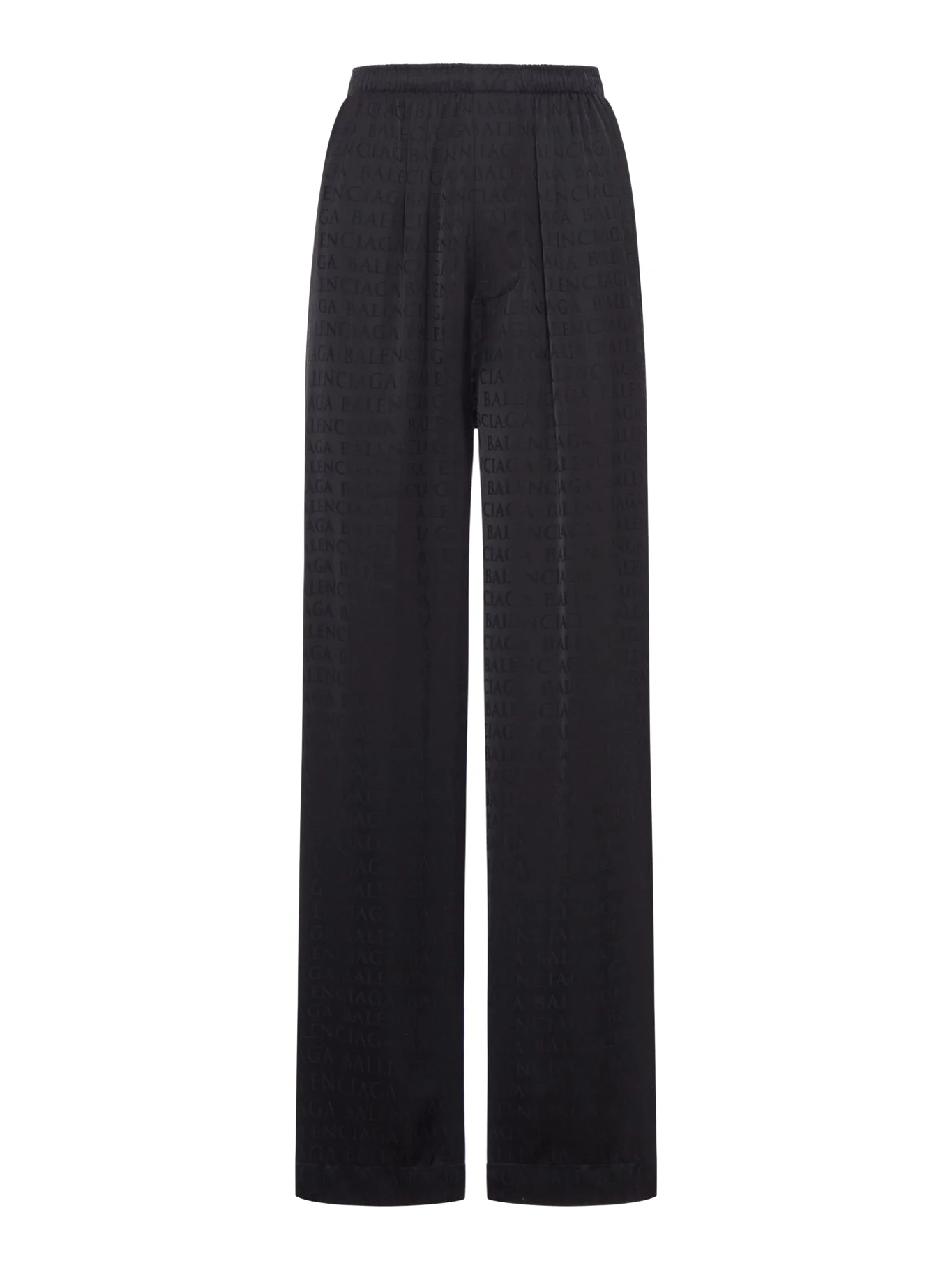 VISCOSE TROUSERS WITH ALLOVER TONE-ON-TONE LOGO - 1