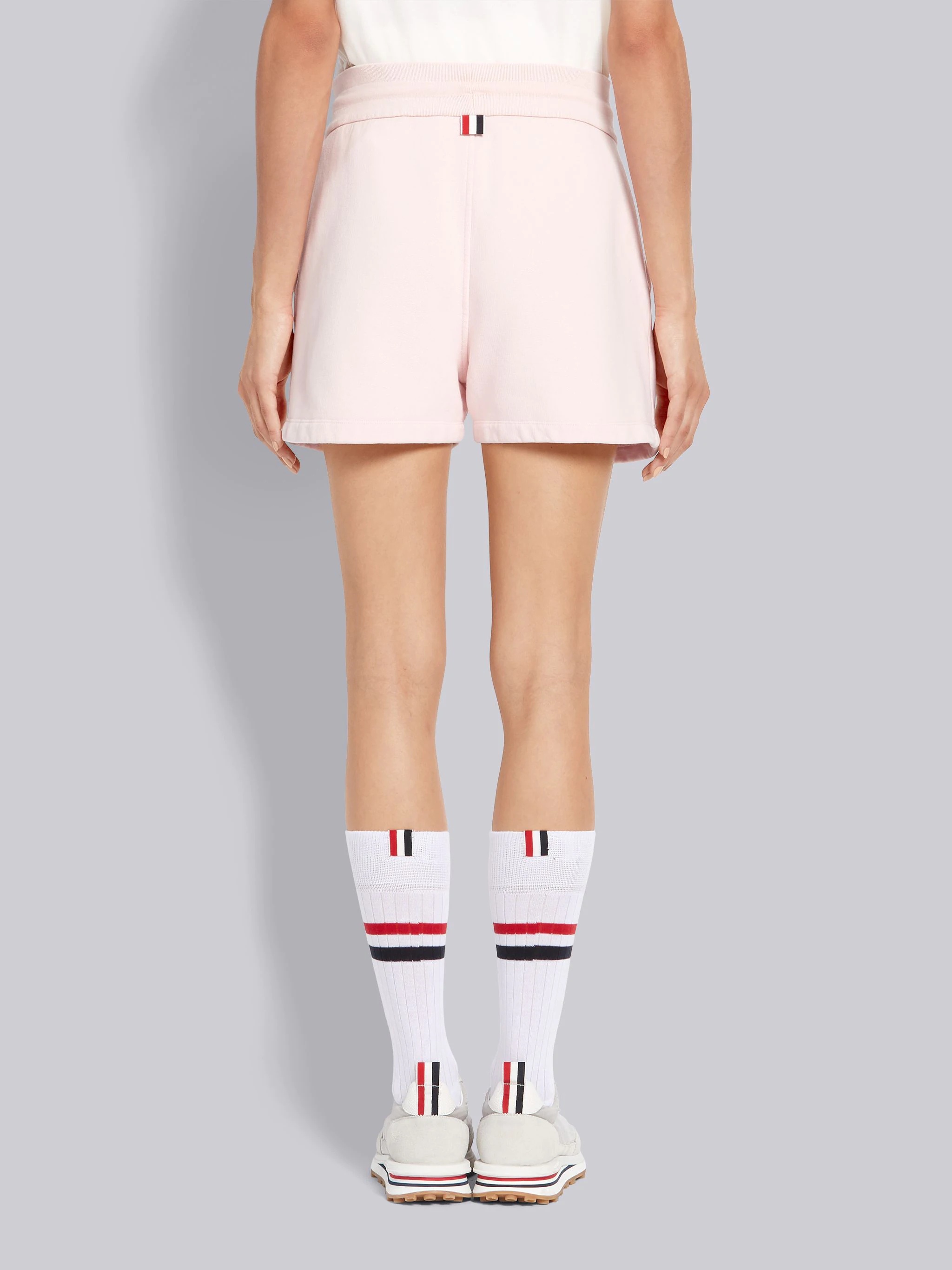 Pink Classic Cotton Loopback Garment Dyed Shorts - 3