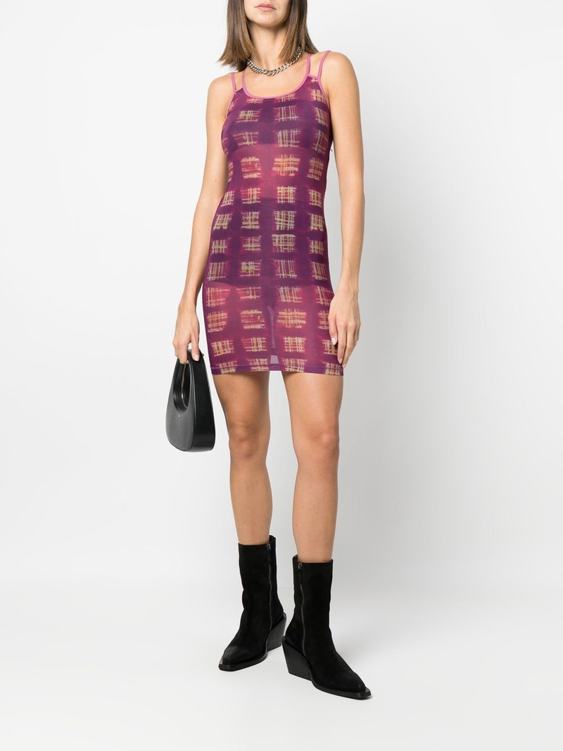 KNWLS plaid-print mini dress outlook