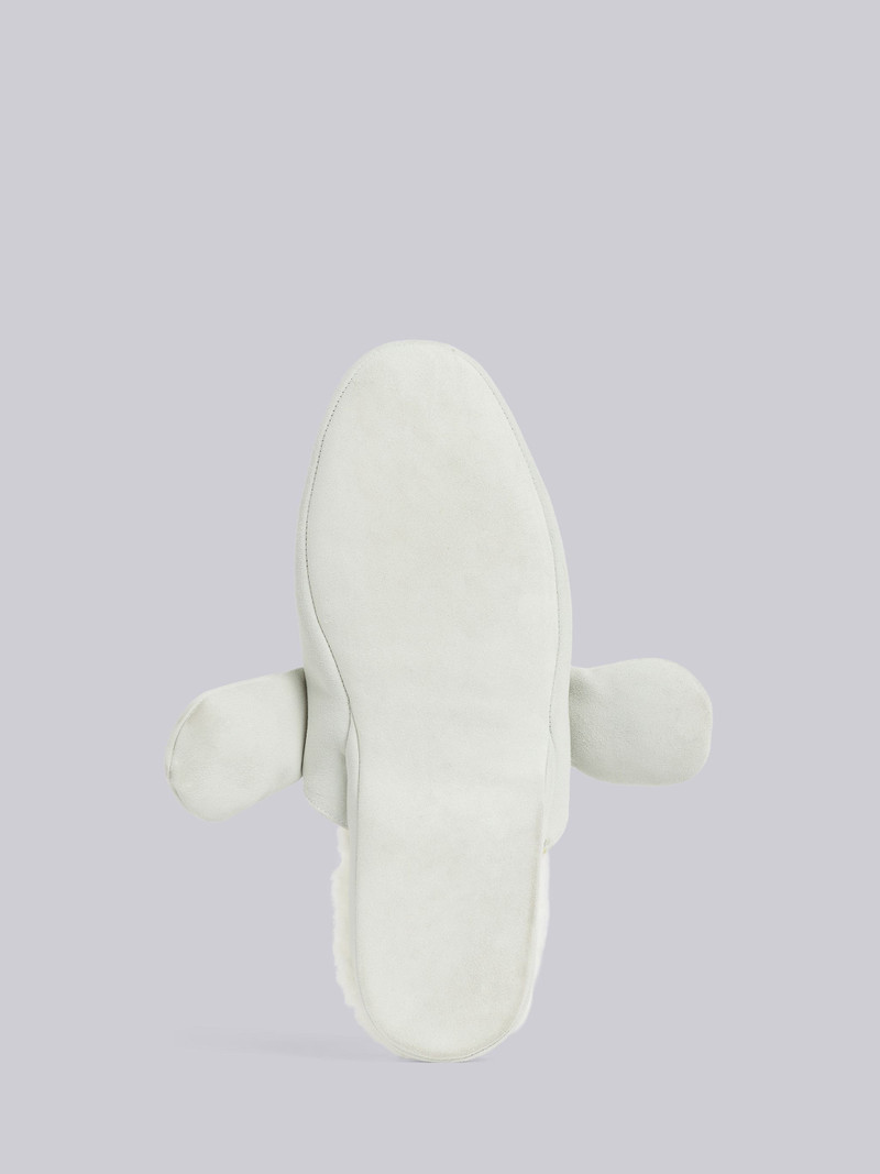 White Shearling and Suede Hector Slipper 5