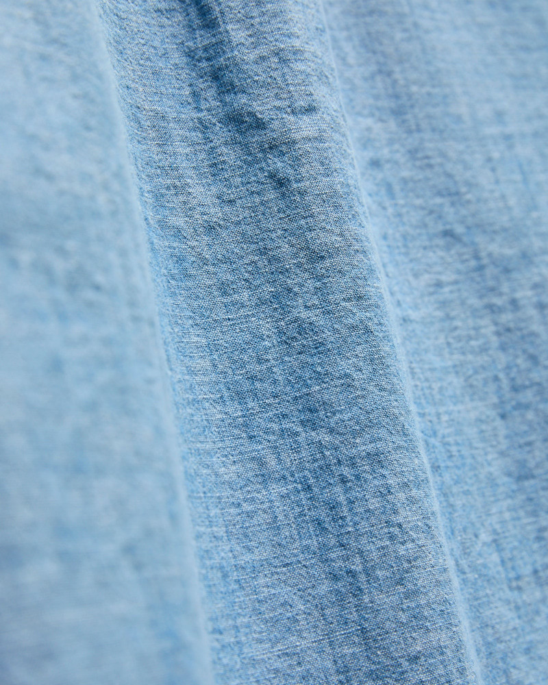 Portuguese Flannel Chambray Button-Up Shirt in Blue outlook
