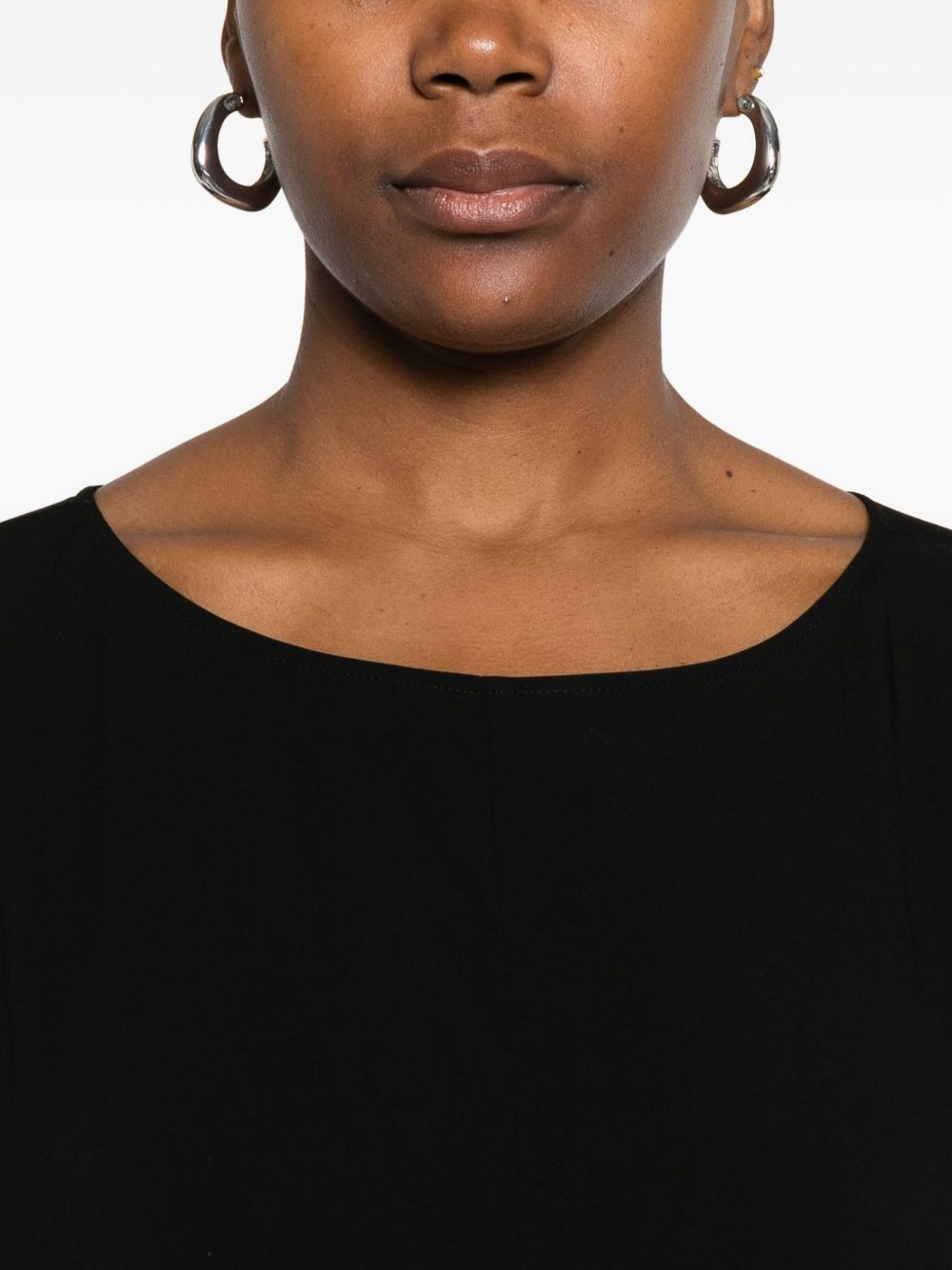 short-sleeve boat-neck mini dress - 5