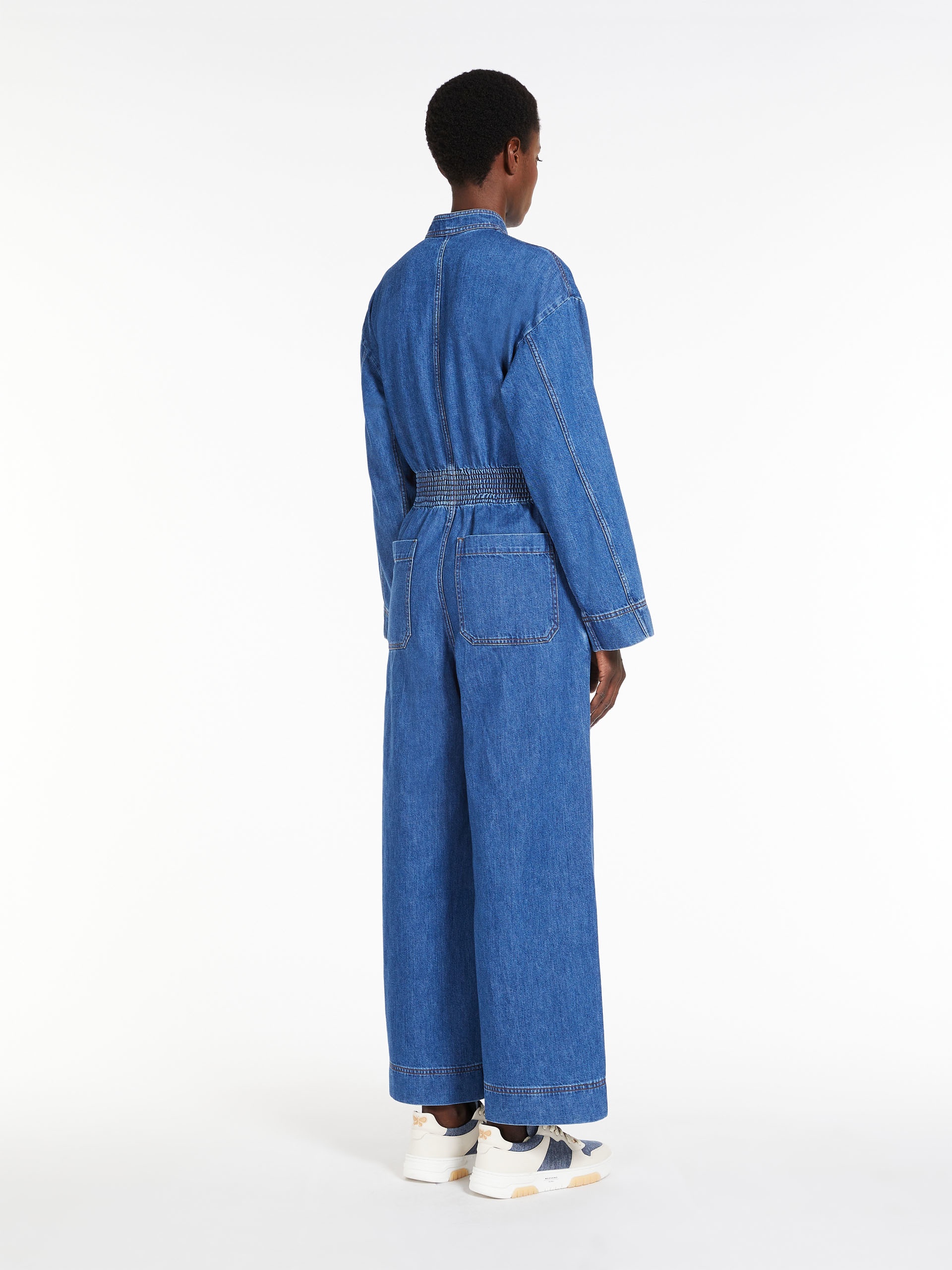 ARIETE Jumpsuit in organic cotton denim - 4