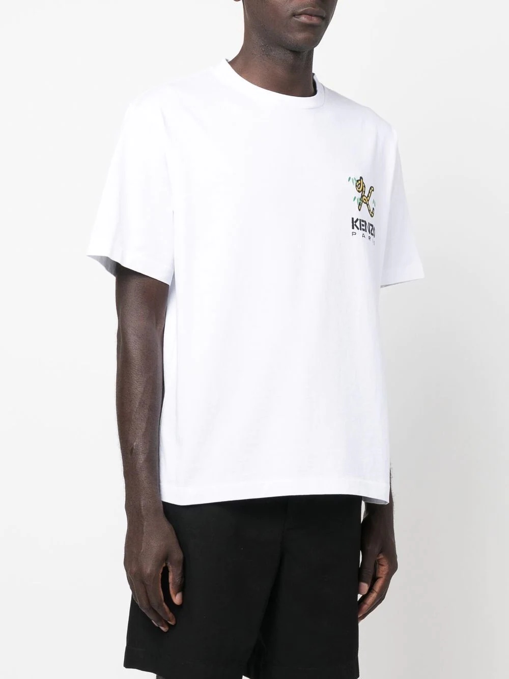 logo-embroidered cotton T-shirt - 3