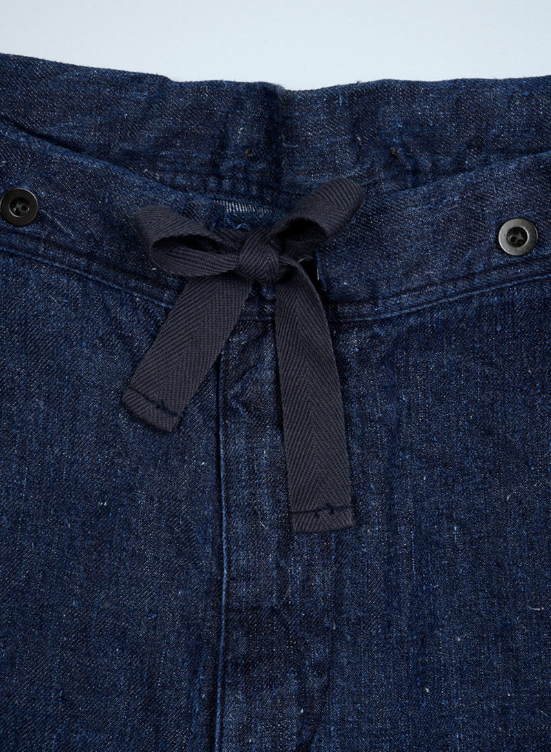 Nigel Cabourn Hospital Pant Hemp Denim in Indigo outlook