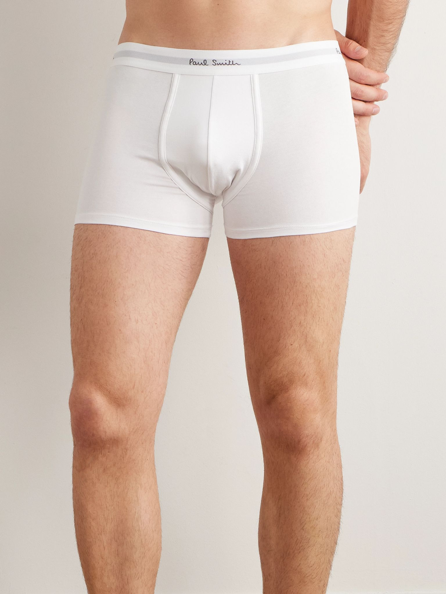 Five-Pack Stretch Organic Cotton-Jersey Boxer Briefs White - 2