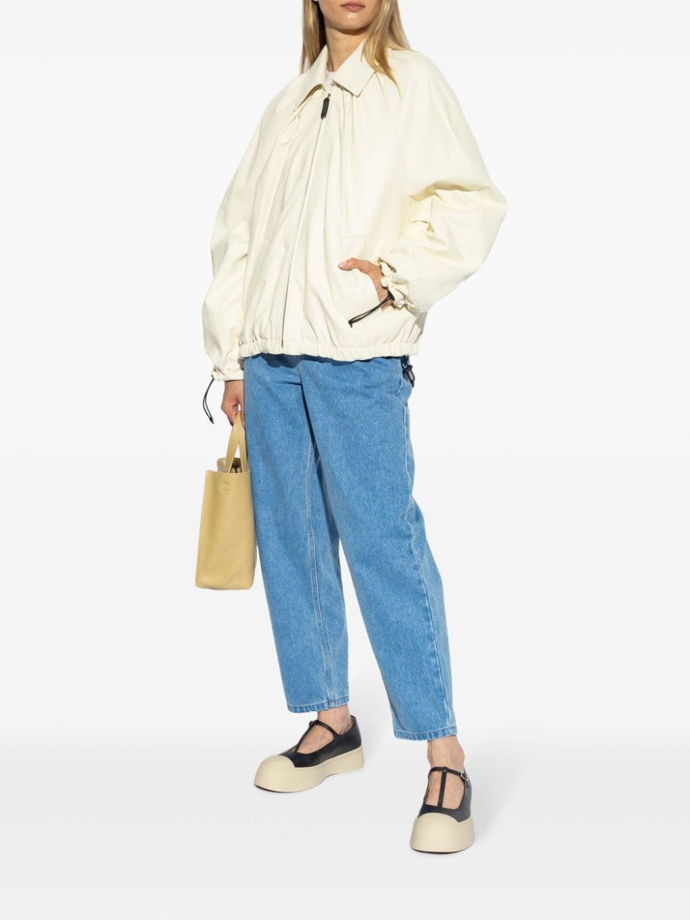 lamb skin collared jacket - 2