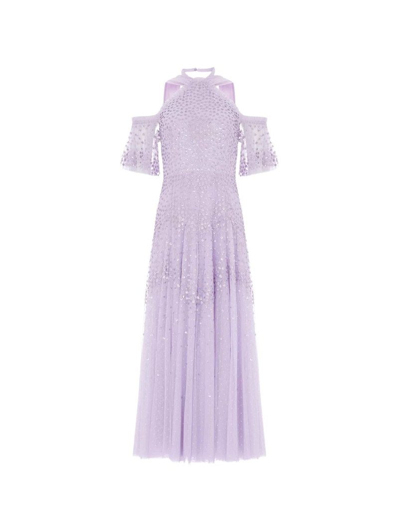 scallop halterneck gown maxi dress 1