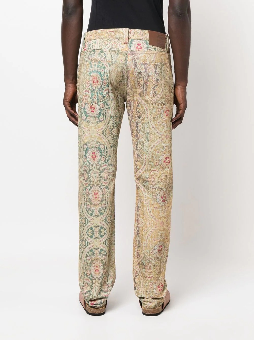 graphic-print straight-leg trousers - 4