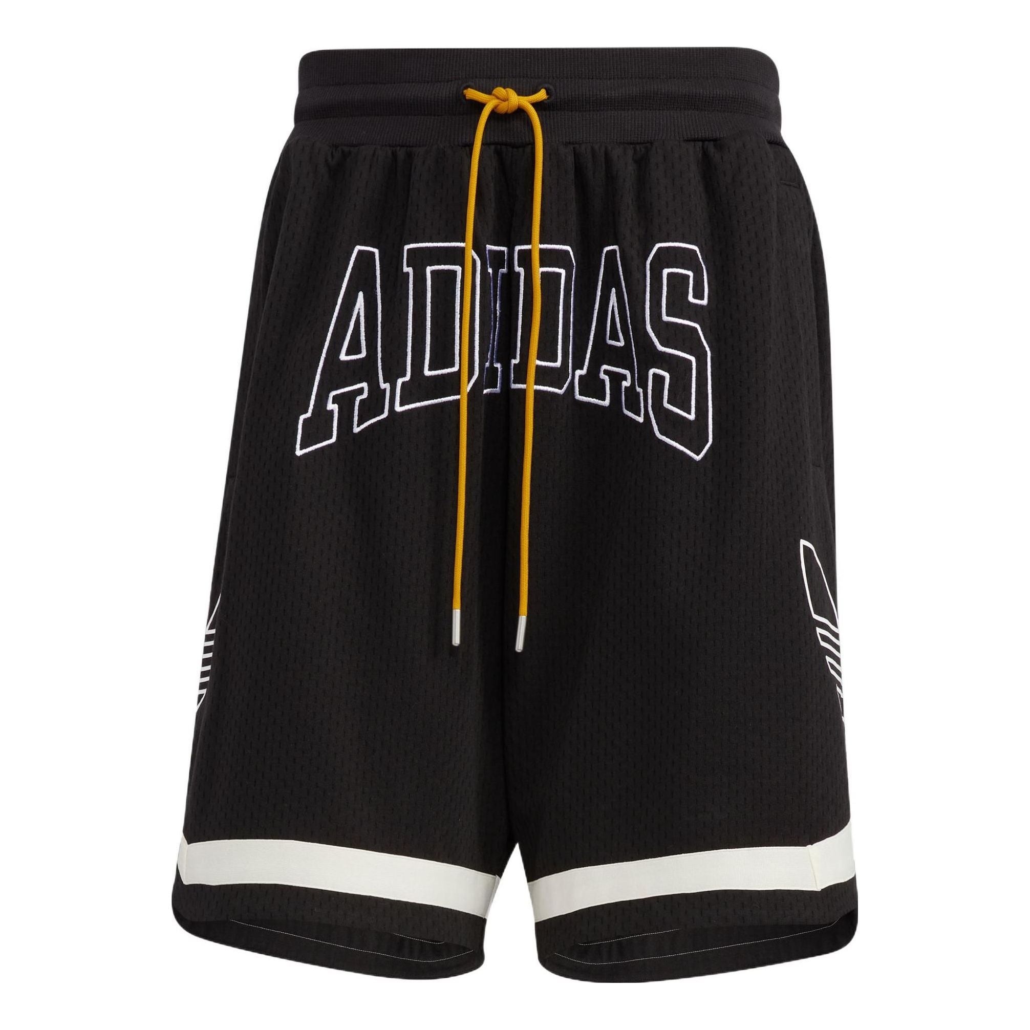 adidas originals Contrasting Colors Alphabet Logo Printing Lacing Straight Sports Shorts Black HZ980 - 1