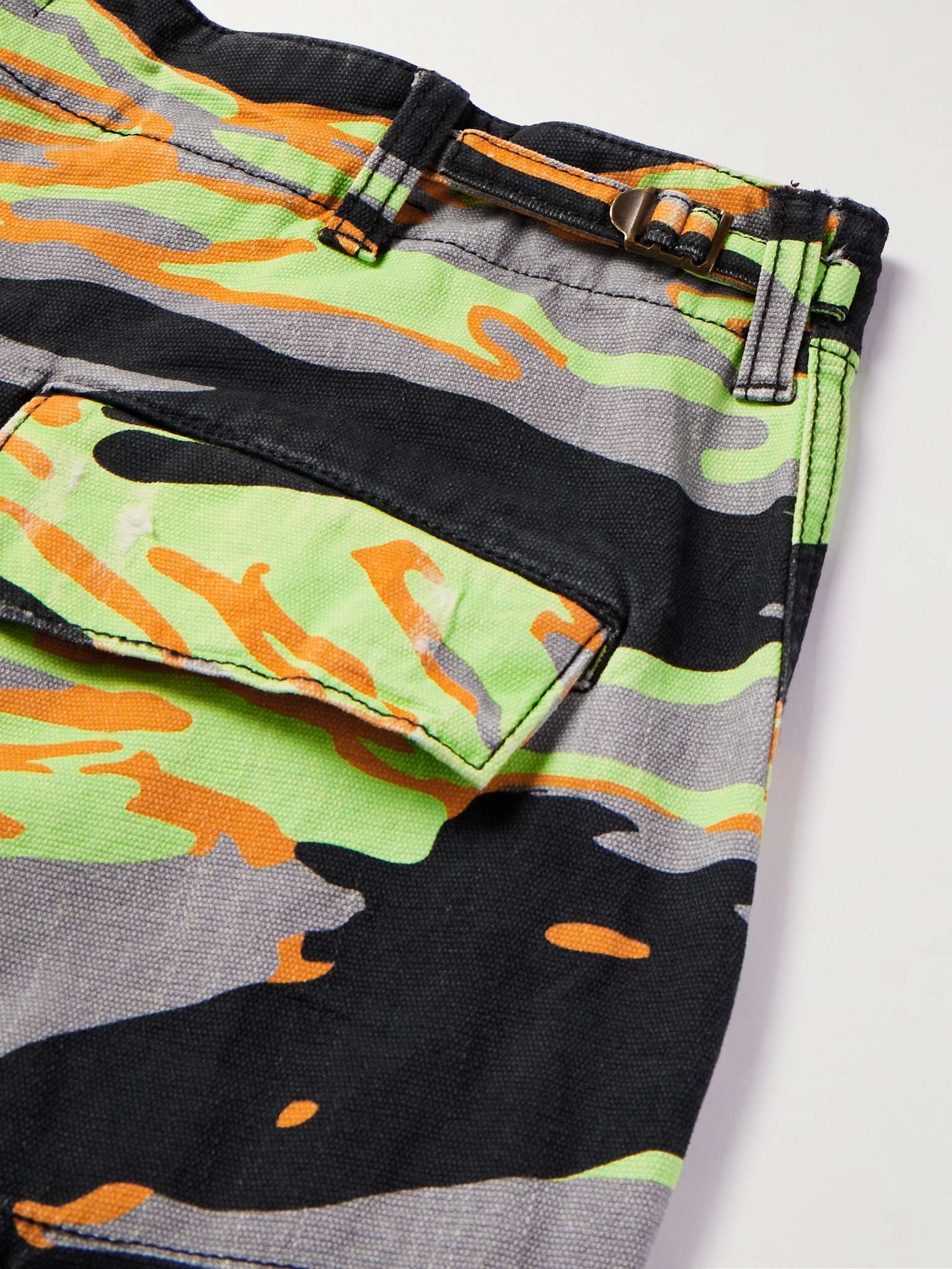 Wide-Leg Camouflage-Print Denim Cargo Trousers - 5