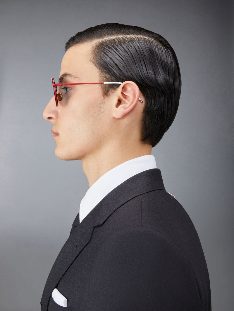 SQUARED AVIATOR SUNGLASSES IN TITANIUM 3