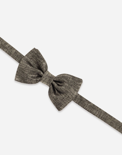 Dolce & Gabbana Tie-print silk jacquard bow tie outlook