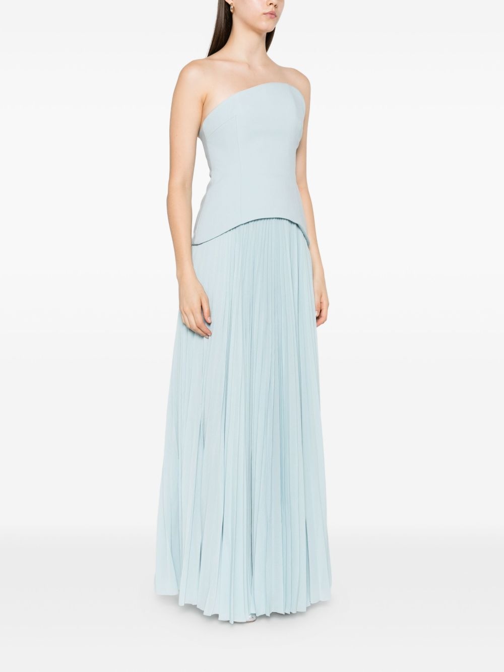 Britt strapless pleated dress - 3