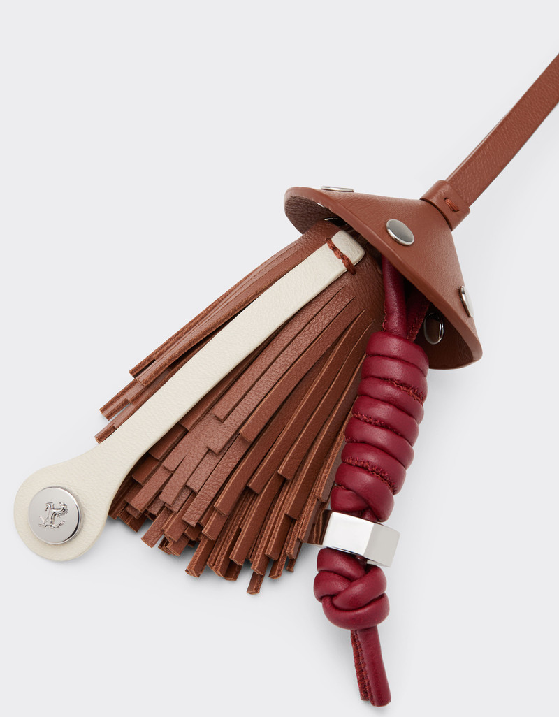 Nappa leather charm with scooby and fringes 3