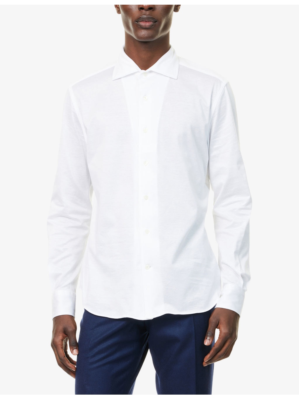 Long-Sleeve Regular-Fit Cotton Shirt - 3