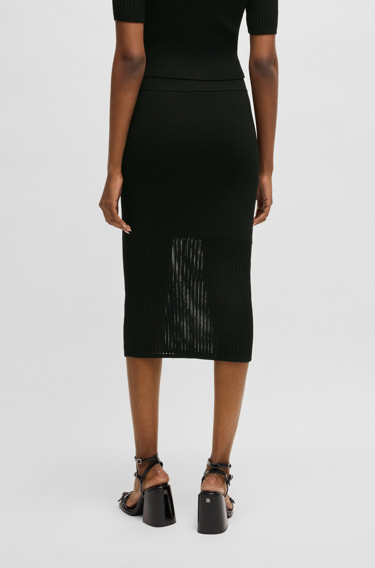 TUBE SKIRT WITH SHEER CROCHET STRUCTURE - 4