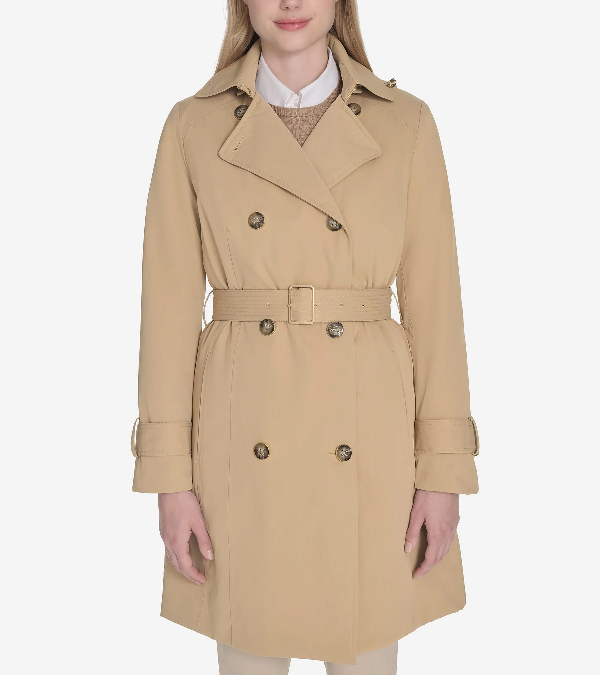 Women's Insulated Twill Trench Coat - 1