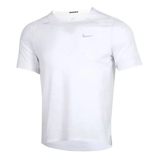 Nike Rise 365 Sports Running Short-sleeve Tee Men White CJ5421-100 - 1