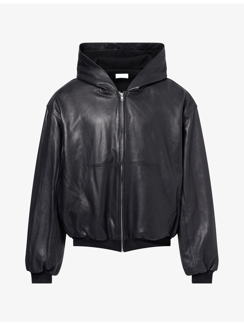 Boxy-Fit Leather Jacket 1