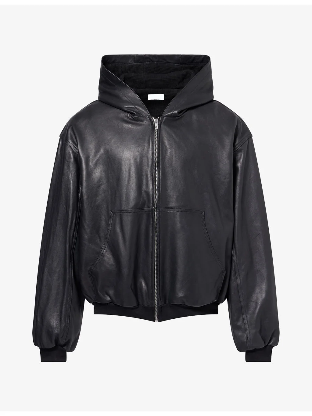 Boxy-Fit Leather Jacket - 1