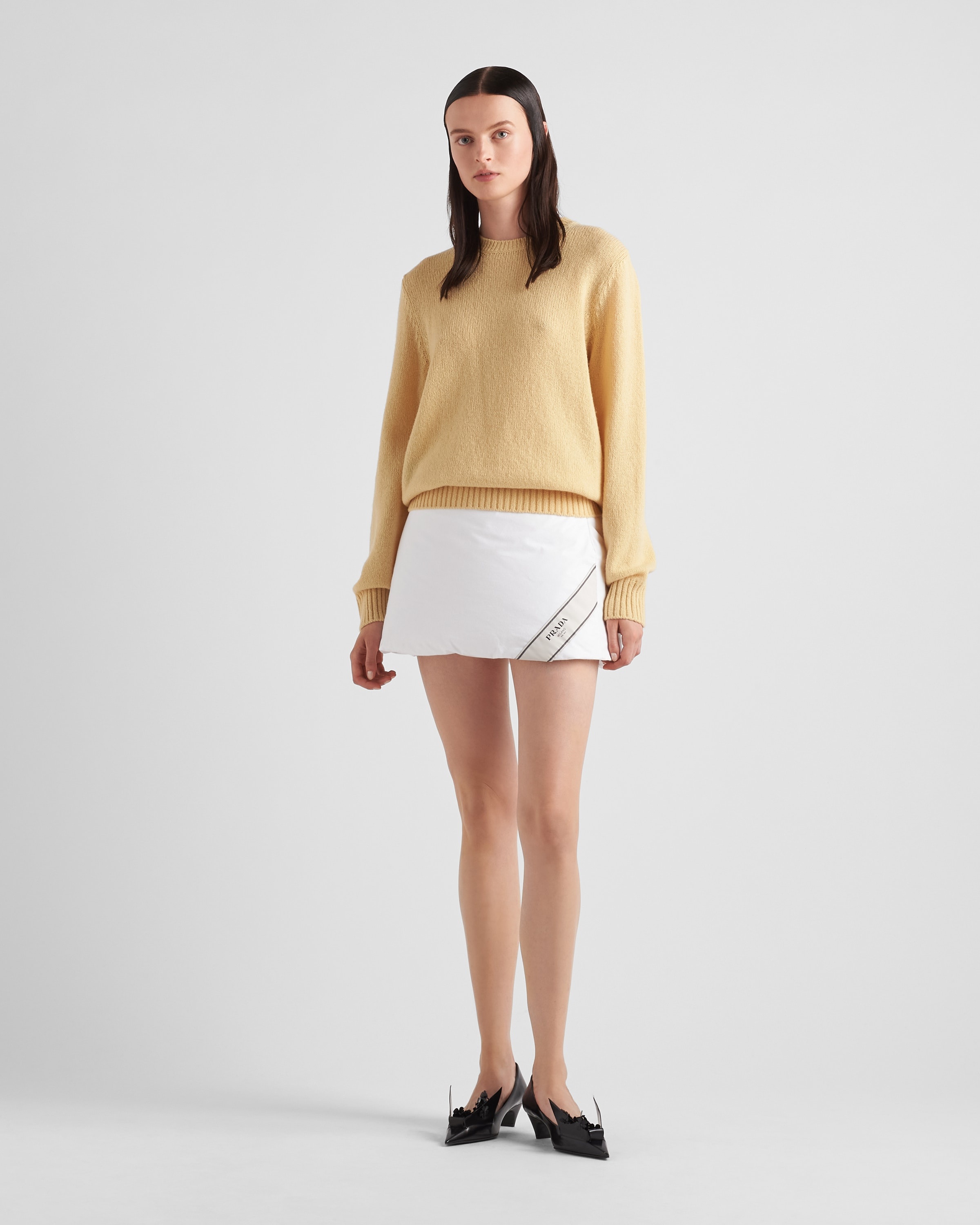 Padded cotton miniskirt - 2