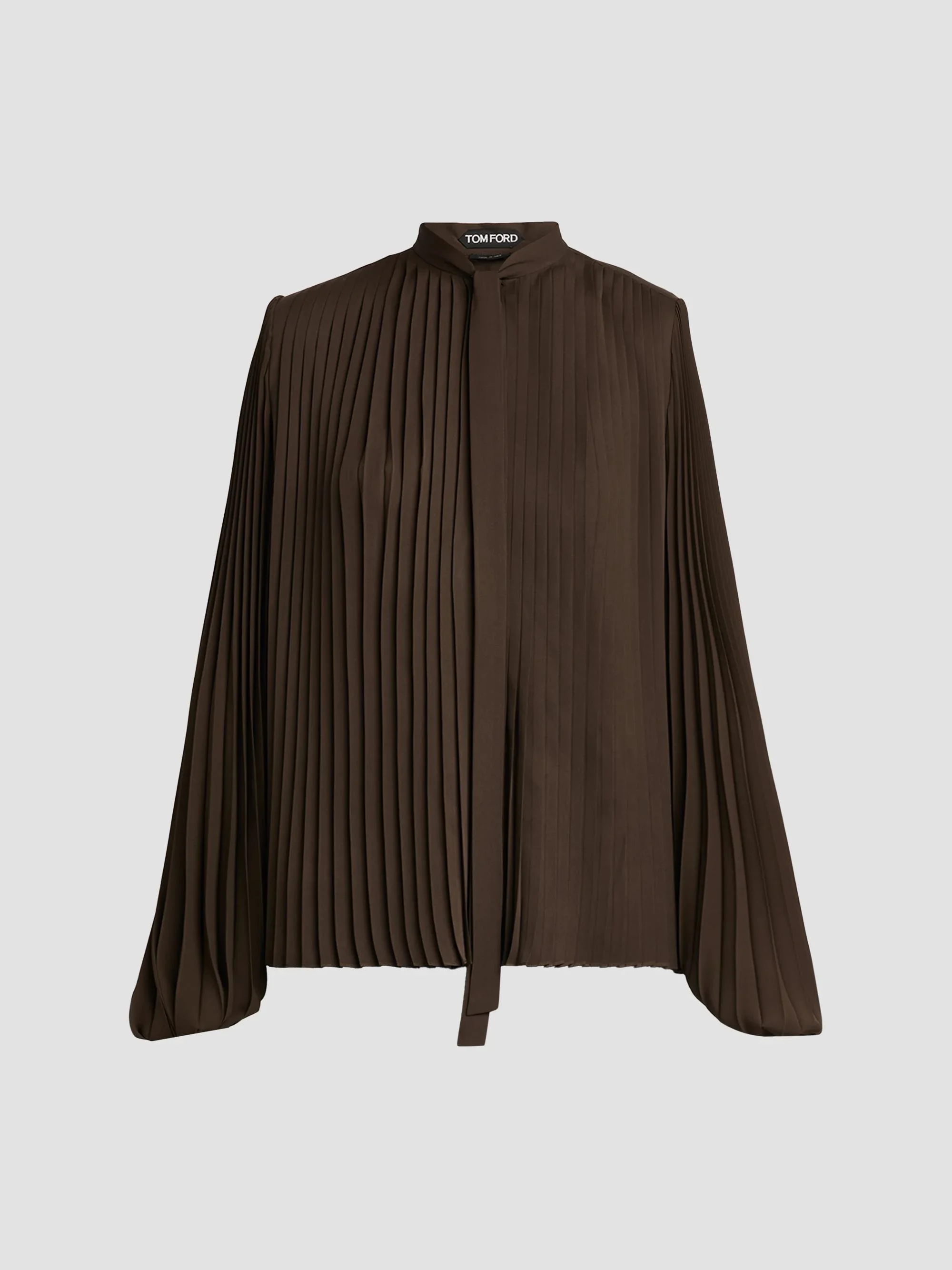 Women's Pleated Pussybow Blouse - Musk - 1