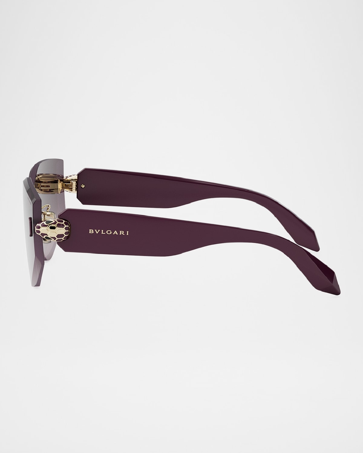 Serpenti Rimless Metal & Nylon Shield Sunglasses - 4