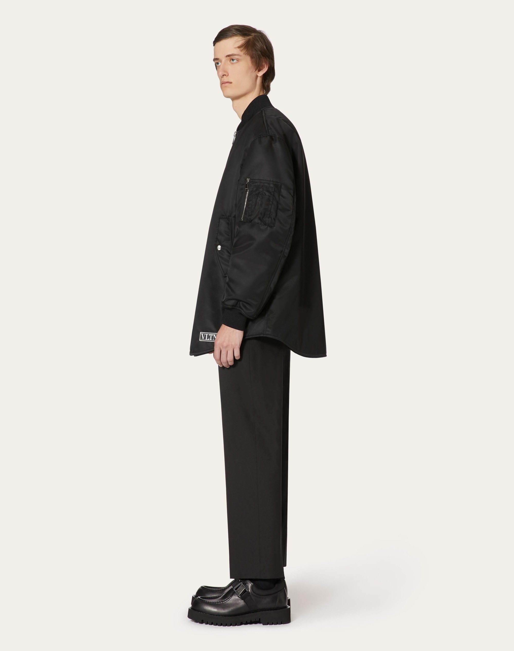 PADDED NYLON VLTN TAG BOMBER JACKET - 2