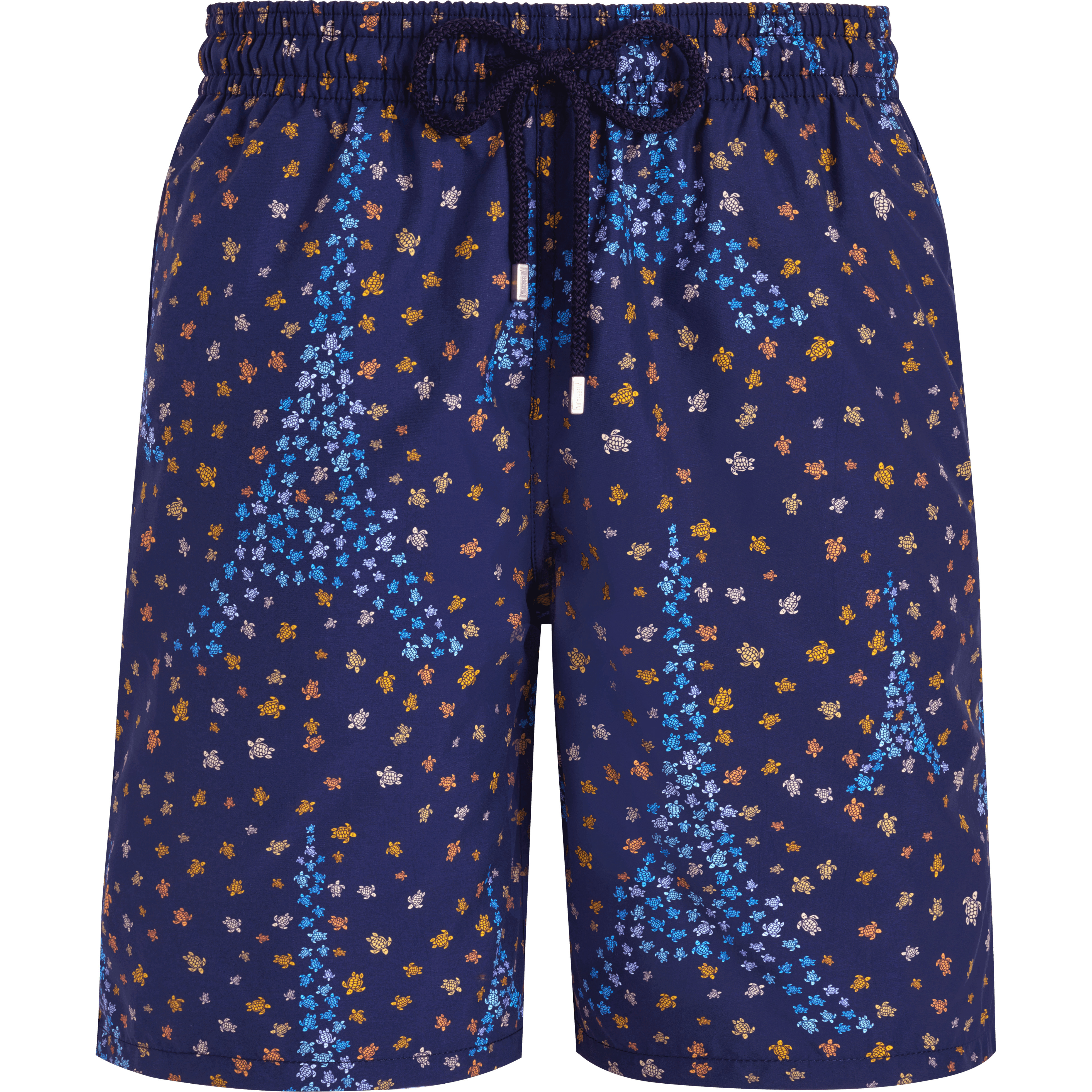 Men Long Swim Trunks Eiffel Turtles - 1