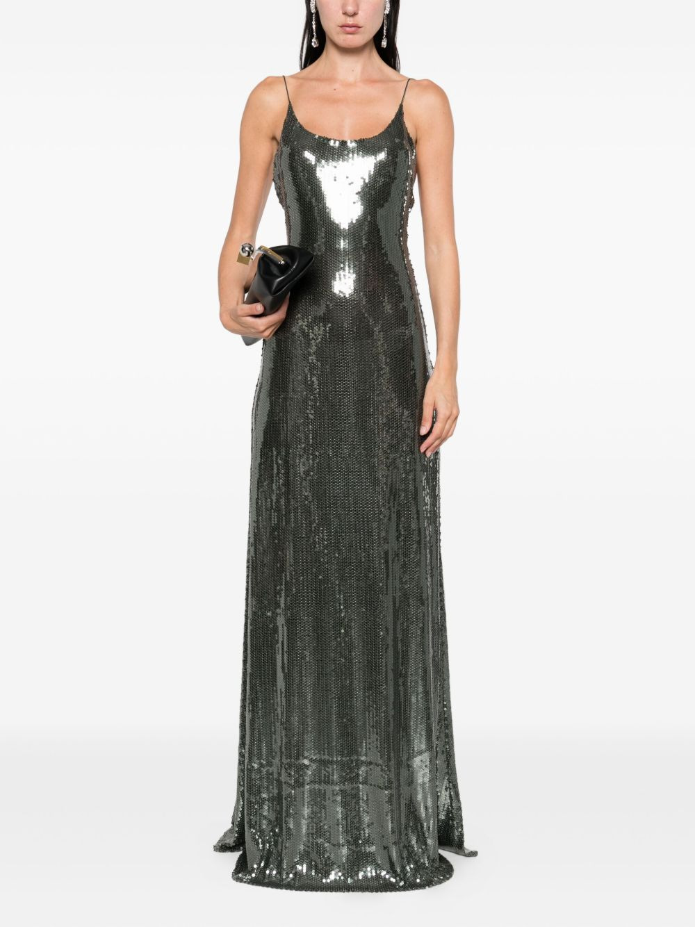 sequin-embellished slip maxi dress - 2