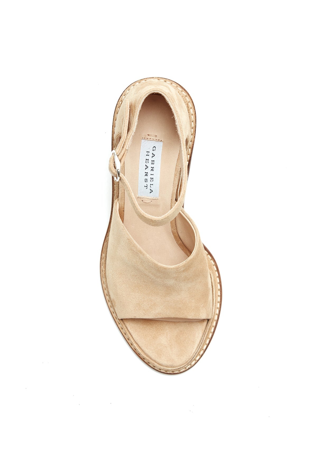 Beau Heel in Beige Suede - 4