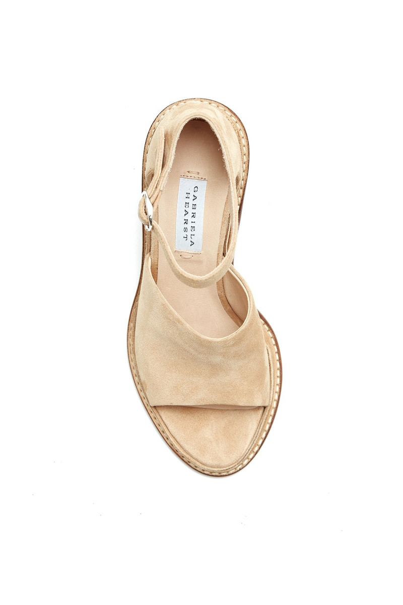 Beau Heel in Beige Suede 4