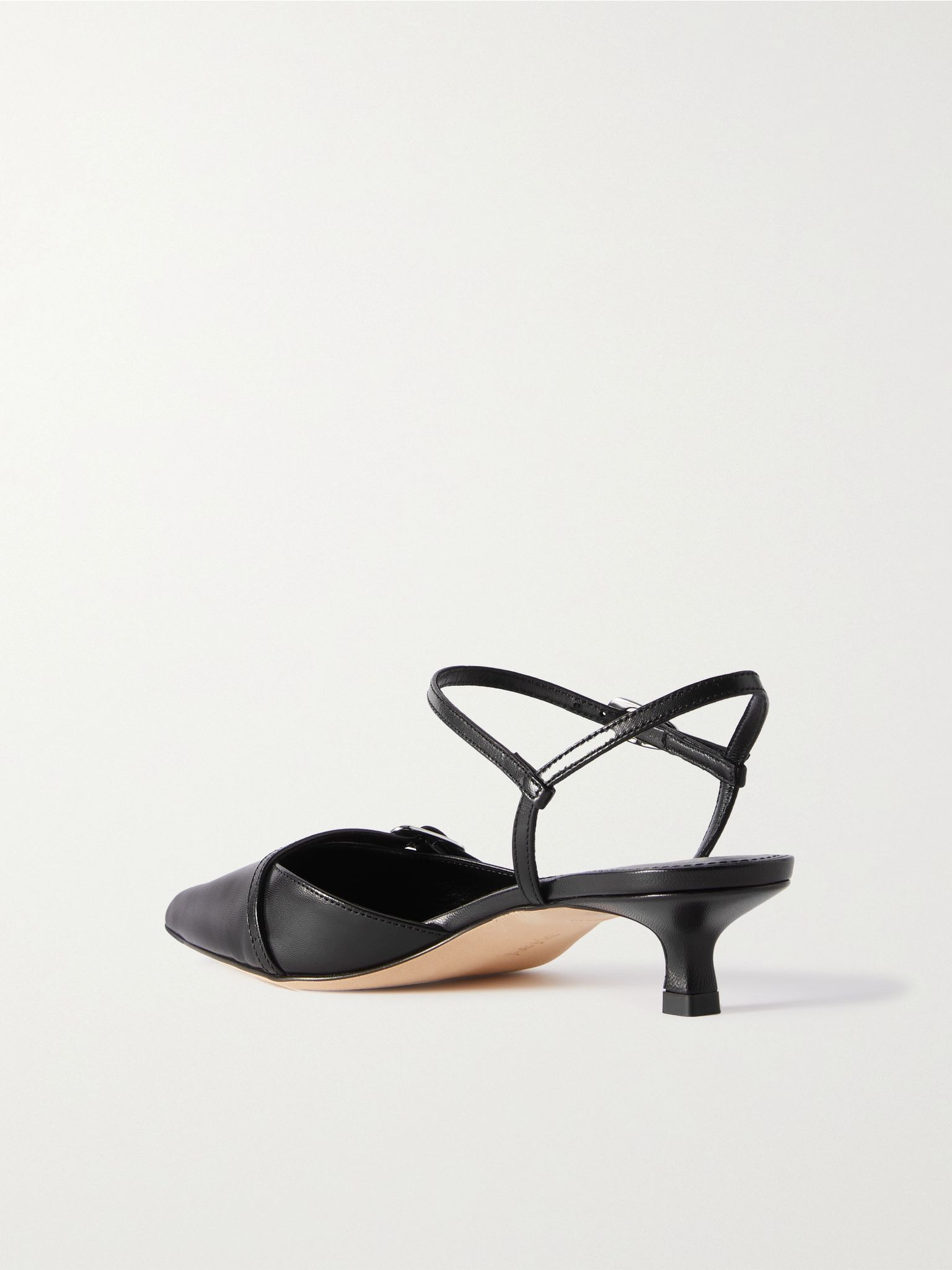 Melia leather point-toe pumps Black - 3