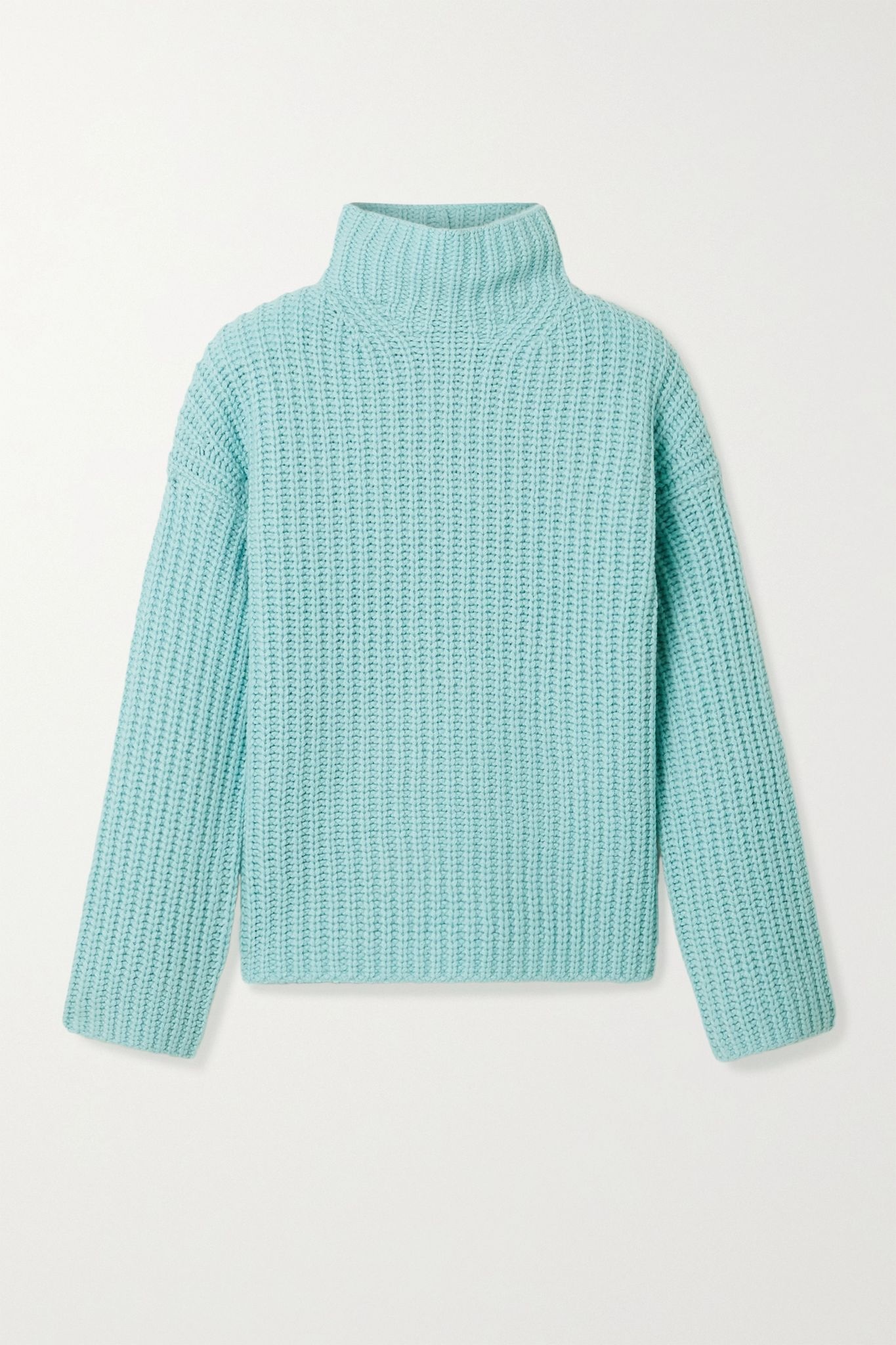 Ribbed-knit turtleneck sweater - 1