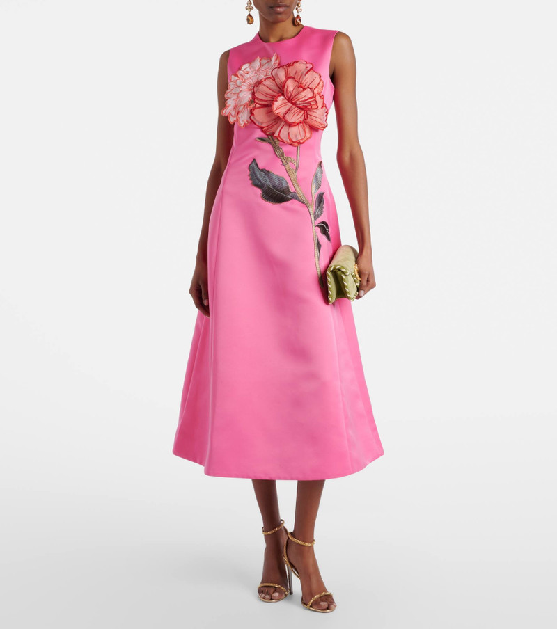 LEO LIN Cleo floral-appliqué cocktail dress outlook