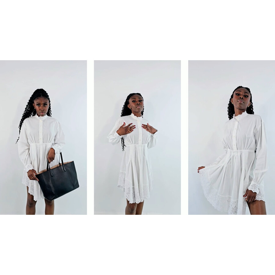Rabanne Embroidered Lace Detailed Shirt Dress - 6