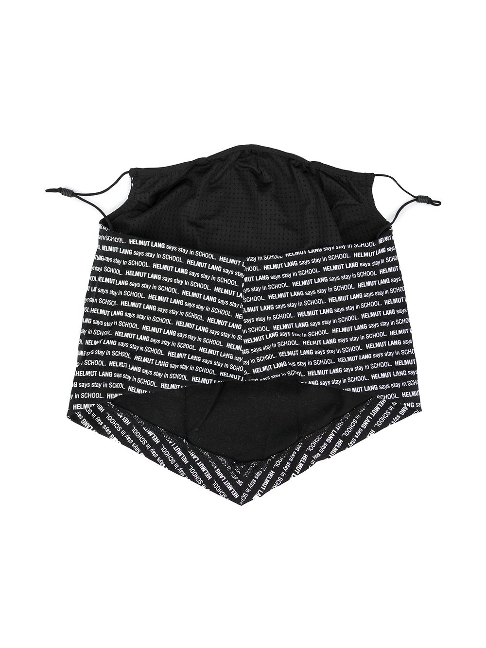 slogan-print face mask - 2